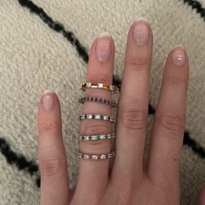 Zales gemstone sterling silver rings.